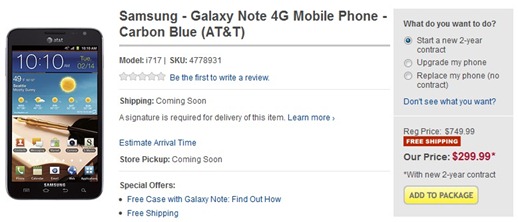 samsung galaxy note best buy