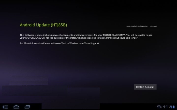 Android 3.2 Update HTJ85B For Verizon Motorola Xoom 3G