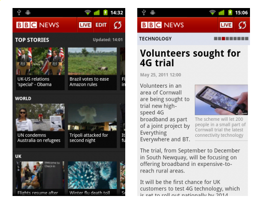 BBC News Android app