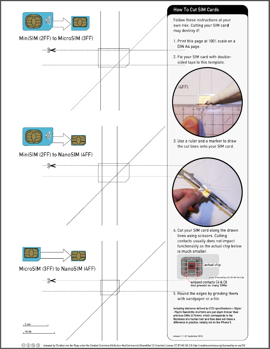 Diy Convert Your Sim Card To Nano Sim For Your Iphone 5 Gadgetian