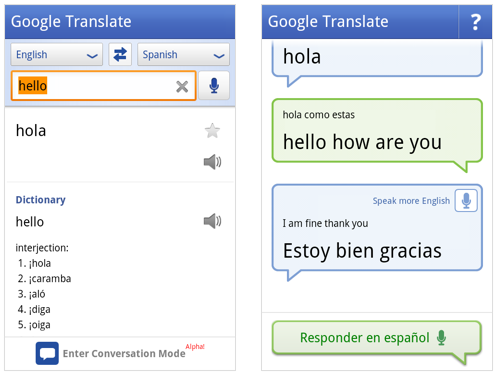 Google Translate App for