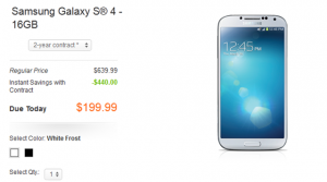 Samsung Galaxy S4 now up for pre-order at $199 on contract with AT&T Samsung Galaxy S4 now up for pre-order at $199 on contract with AT&T