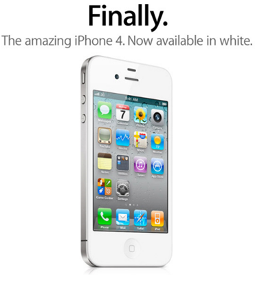 apple iphone 4 white colour. White iPhone 4 For ATamp;T,
