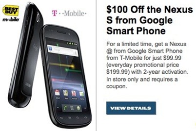 $100 Nexus S At BestBuy