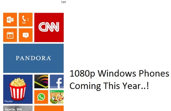 1080p Screen Support for Windows Phone