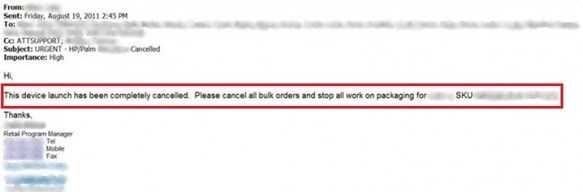 AT&T Cancels HP Pre 3 Orders