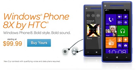 AT&T HTC 8X Pricing