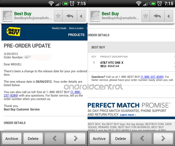 AT&T HTC One X's Possible Release Date