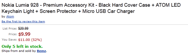 Accessory of Nokia Lumia 928 is now available via Amazon