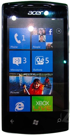 Acer Allegro Windows Mango Phone Leaked Image