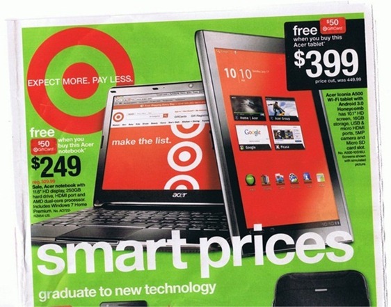 Acer Iconia Tab A500 At Target For $399.99