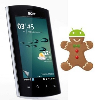 Acer Liquid Metal's Android 2.3.3 Gingerbread ROM Laked