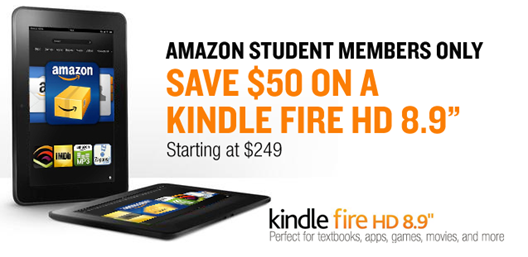 $50 Off on Kindle Fire HD 8.9