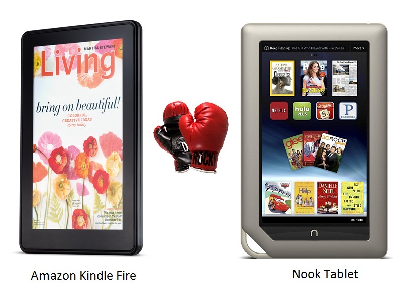 Amazon Kindle Fire vs. Nook Tablet Specs Comparison Gadgetian