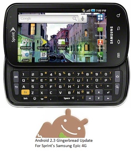 Sprint’s Samsung Epic 4G Gingerbread Update
