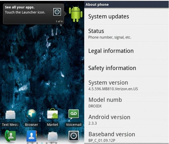 Official Gingerbread Update For Motorola Droid X