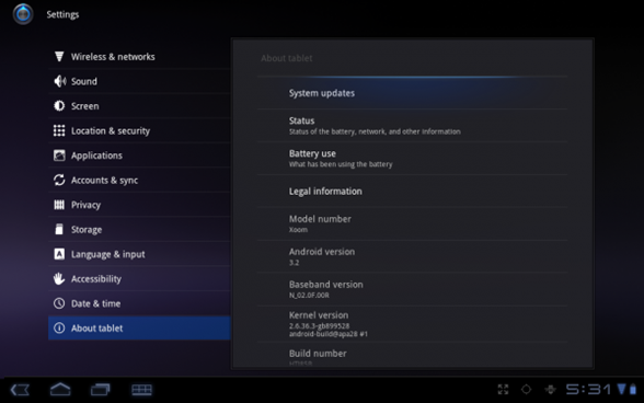 Android 3.2 Update HTJ85B For Verizon Motorola Xoom 3G