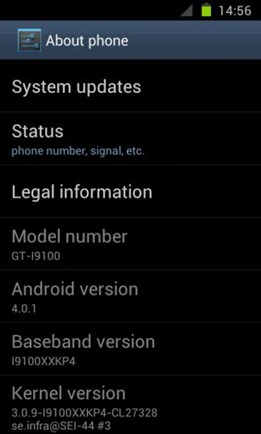 Samsung Galaxy S II Android ICS ROM I9100 XXKP4