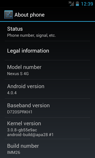 Nexus S 4G Android 4.0.4 ICS ROM