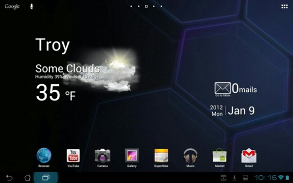 Asus Transformer Prime Android 4.0.3 Ice Cream Sandwich