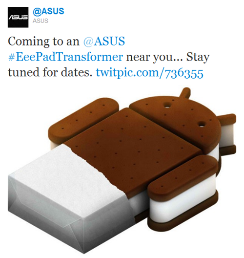 Asus Eee Pad Transformer To Get Android Ice Cream Sandwich OS
