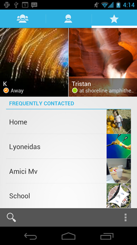 Android Ice Cream Sandwich Contacts