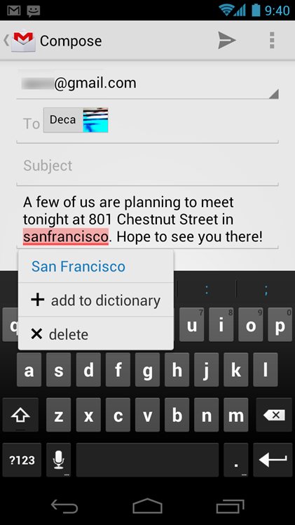 Android Ice Cream Sandwich Text Replace