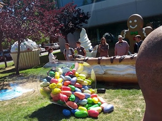 Jelly Bean Statue At Googleplex