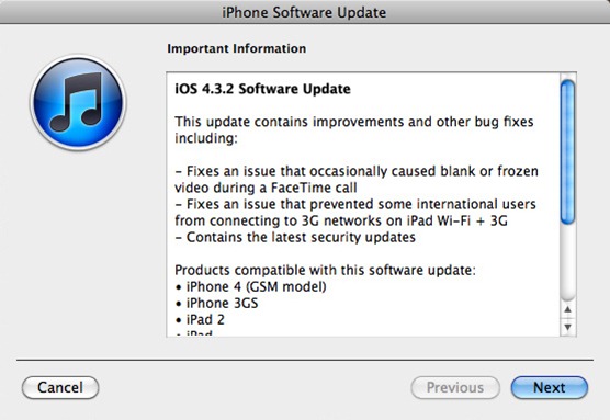 Apple iOS 4.3.2 Download
