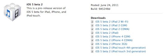 Apple iOS 5 Beta 2 For Developers