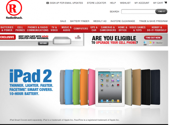 Apple iPad 2 At RadioShack