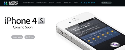 Apple iPhone 4S Coming Soon To Bluegrass