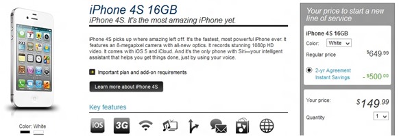 Sprint's iPhone 4S 16GB For Just $149.99