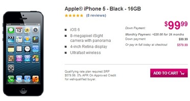 T-Mobile iPhone 5 Pricing