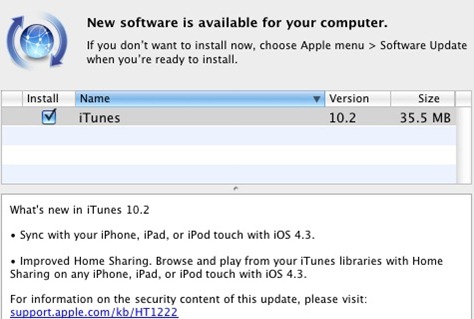 Apple iTunes 10.2