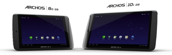 Archos 80 G9 And 101 G9 Android 3.1 Honeycomb Tablets