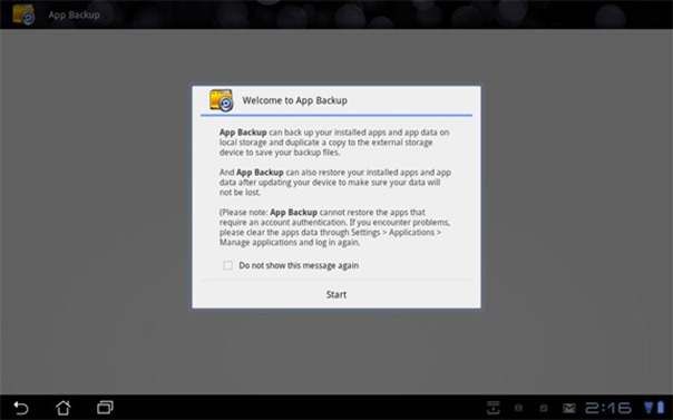 Asus Transformer Gets App Backup