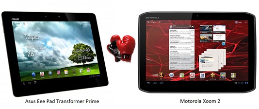 Asus Transformer Prime vs. Motorola Xoom 2: Specs Comparison