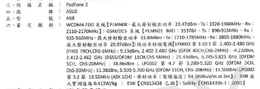 Asus Padfone 2 Leaked Specs