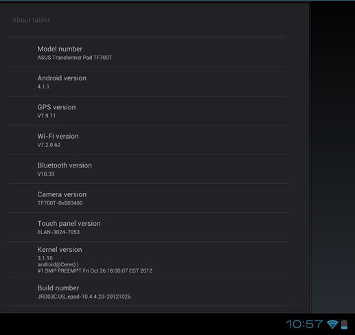 Transformer Pad Infinity TF700T Update v10.4.4.20