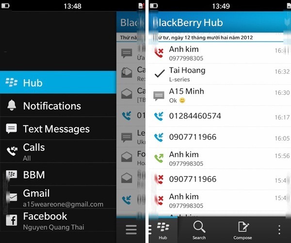 BlackBerry 10 Hub