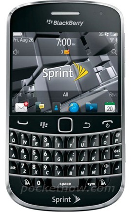 Sprint’s BlackBerry Bold 9930 Press shot
