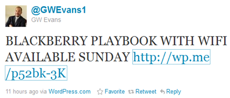 Sprint's Wi-Fi Only BlackBerry PlayBook Edition On Sunday, June 5th