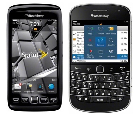 BlackBerry Bold 9930, Torch 9850 For Sprint
