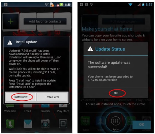 Droid Bionic Android 4.0.4 ICS Update 6.7.246.XT875