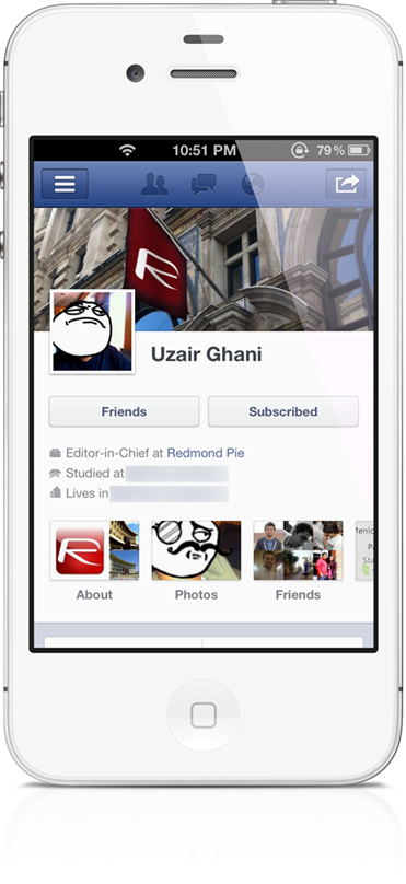 Facebook Timeline For iPhone 