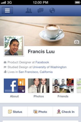 Facebook Timeline For iPhone 