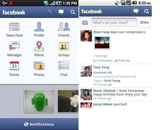 Facebook 1.6 App For Android Available