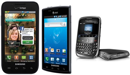 Samsung Fascinate, Caprtivate, BB Curve 3G For Free At Best Buy