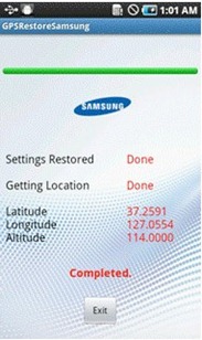 GPS Restore on Galaxy S Captivate & Vibrant